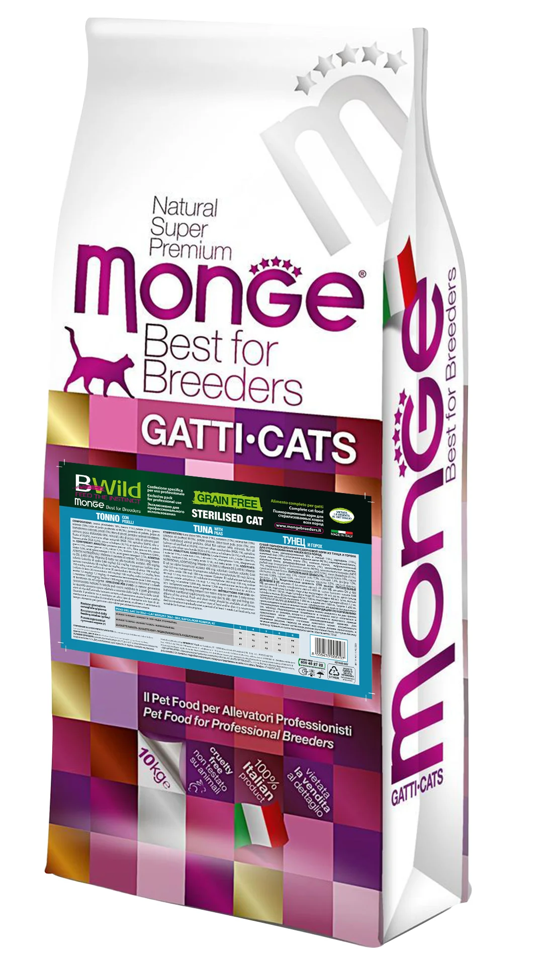 Monge Cat Bwild Grain Free Sterilised тунець