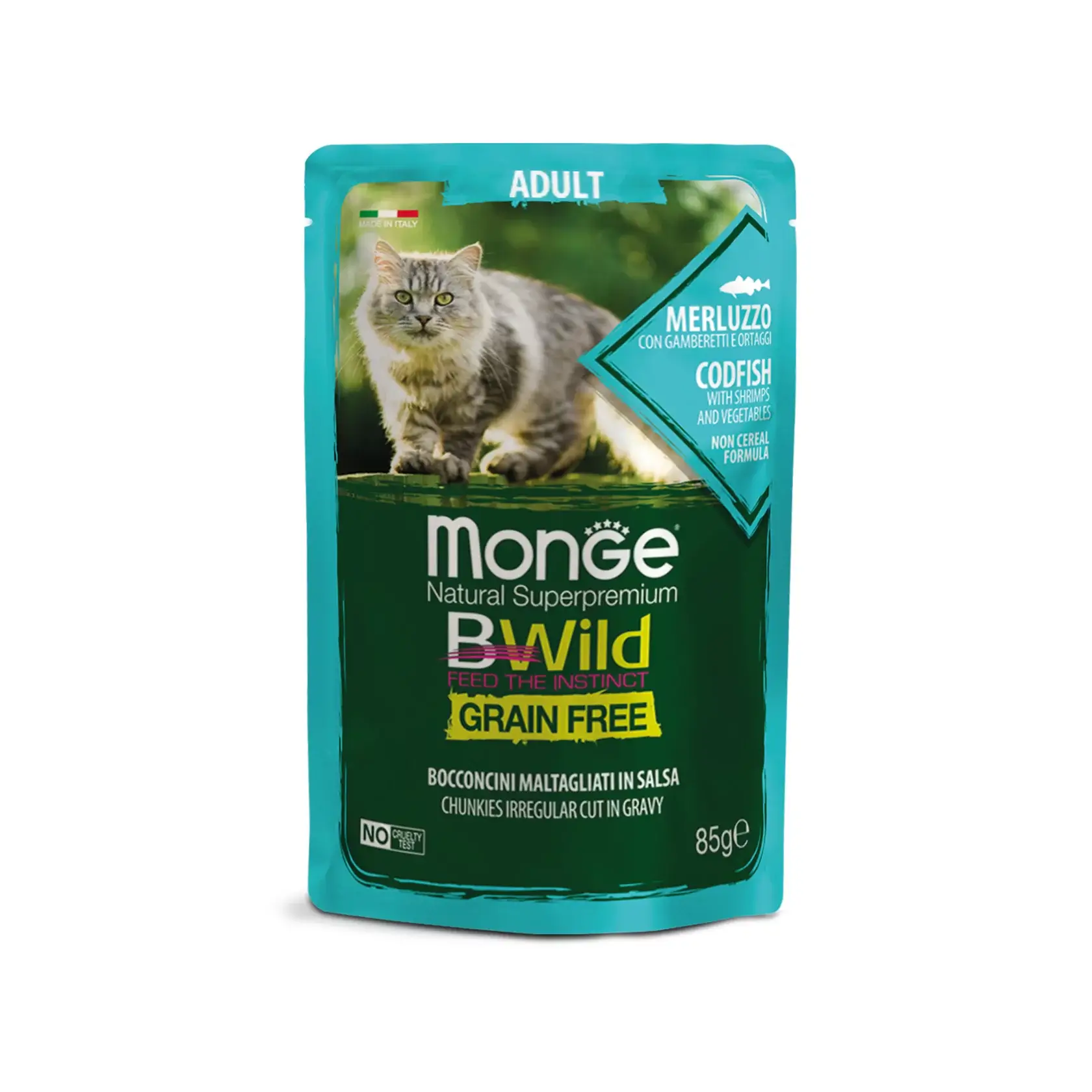 Monge Cat Bwild Grain Free Wet тріска з креветками та овочами
