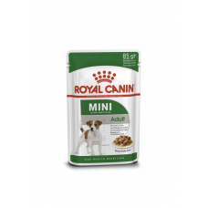 Купить Royal Canin Mini Adult вологий корм для дорослих собак дрібних порід (шматочки в соусі) Паучі 12 шт Фото 1 недорого с доставкой по Украине в интернет-магазине Майзоомаг