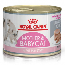 Корм Royal Canin (Раял Канин) 12 шт. 195 г., для котят до 4 мес; для кормящих кошек, мусс 12 шт, Babycat Instinctive