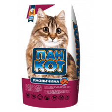 Корм Пан-кот, 10 кг,  для кошек со вкусом говядины