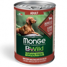 Купить MONGE DOG WET BWILD Adult ягня гарбуз цукіні - 400 г Фото 1 недорого с доставкой по Украине в интернет-магазине Майзоомаг