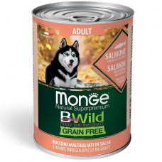 MONGE DOG WET BWILD Adult лосось гарбуз цукіні - 400 г