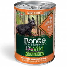 MONGE DOG WET BWILD Mini Adult качка гарбуз цукіні - 400 г