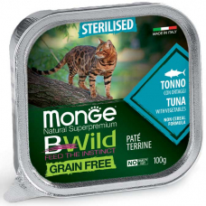 Купить MONGE BWILD WET CAT Sterilised тунець з овочами - 100 г Фото 1 недорого с доставкой по Украине в интернет-магазине Майзоомаг