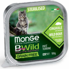 Купить MONGE BWILD WET CAT Sterilised кабан із овочами - 100 г Фото 1 недорого с доставкой по Украине в интернет-магазине Майзоомаг