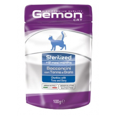 GEMON CAT WET Sterilized шматочки з тунцем та рибкою дорі - 100 г