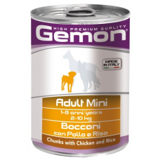 Купить GEMON DOG WET Mini Adult шматочки з куркою та рисом - 415 г Фото 1 недорого с доставкой по Украине в интернет-магазине Майзоомаг