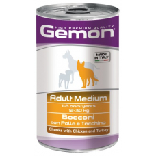 Купить GEMON DOG WET Medium Adult шматочки з куркою та індичкою - 1,25 кг Фото 1 недорого с доставкой по Украине в интернет-магазине Майзоомаг